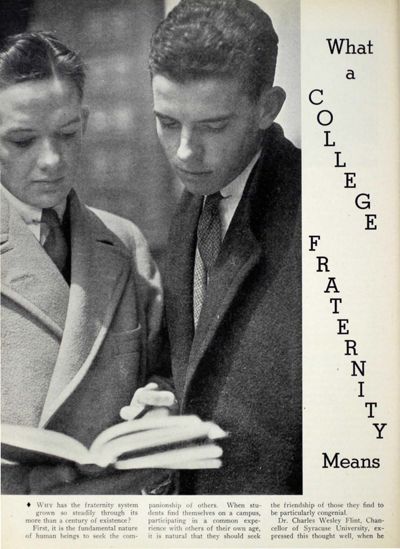 What a College Fraternity Means